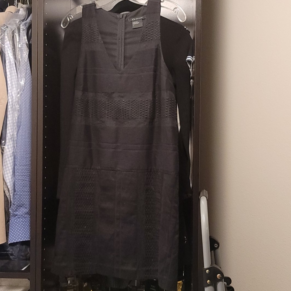 Armani Exchange black mini dress